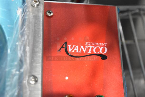 Avantco 177BMFW3 Bain Marie Food Warmer label, red background, brand name visible, new condition.