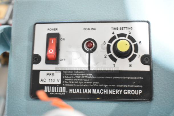 BRAND NEW Galaxy PFS-650 Metal Foot-Operated Impulse Bag Sealer with Timer. Visible control panel, model PFS-650, 110V.