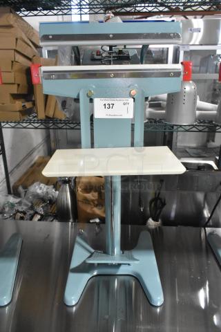 Brand new 2025 Galaxy PFS-350 metal foot-operated impulse bag sealer with timer, 110V, 1 phase, scratch and dent.