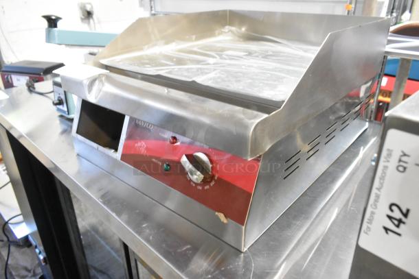 Brand new Avantco 177EG16N stainless steel 16" electric countertop griddle, 120V, 1 phase, minor scratches and dents.