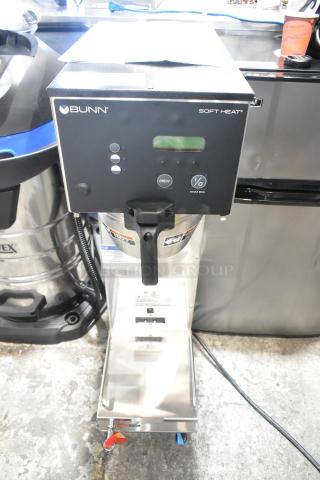 Brand new Bunn SINGLE SH DBC BrewWISE brewer, features hot water dispenser, brew basket. Model 33600.0029, 120V, 1 phase.