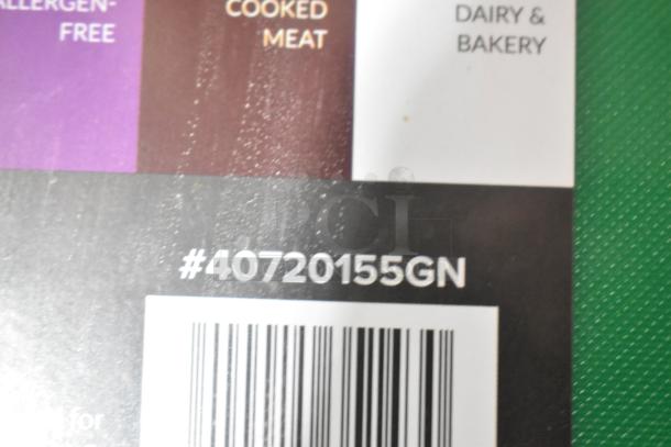 Set of 12 scratch-and-dent cutting boards, sizes 20"x15"x1/2" and 24"x18"x1/2", marked #40720155GN.