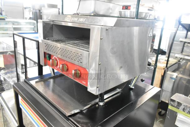 Brand new Avantco 184T3600D stainless steel conveyor toaster, scratch and dent, 14.5" wide, 3" opening, 1200 slices/hr.