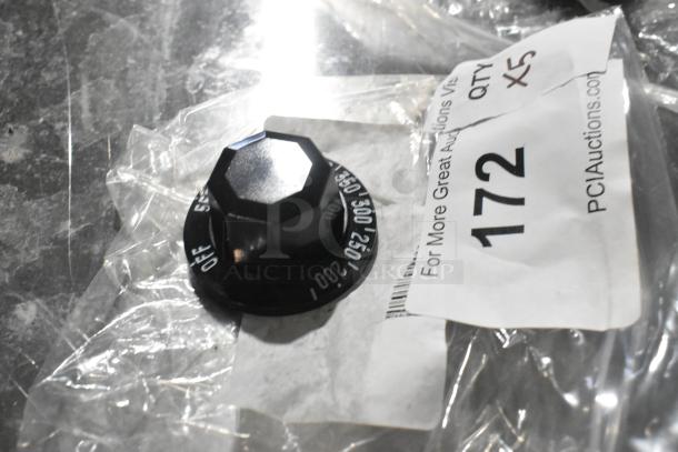 5 new Southbend T-Stat and Knob Set, including model HP1190573; in packaging with auction label "172 QTY x5".