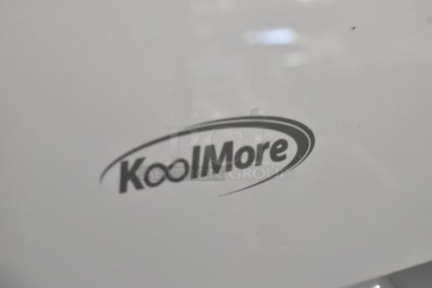 KoolMore FLC-3CWH logo on white washer and dryer combo surface, brand new, scratch and dent, 2.7 cu. ft., 120 Volts, 1 Phase.
