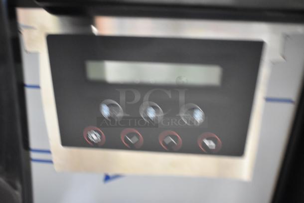 Narvon Stainless Steel 3 Hopper Slushie Machine control panel, brand new with minor scratches. 115 Volts, 1 Phase.