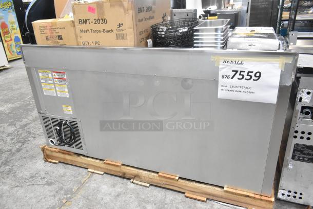 BRAND NEW Beverage Air WTF67AHC stainless steel 2-door work top freezer; 115 volts, with minor scratches and dents.