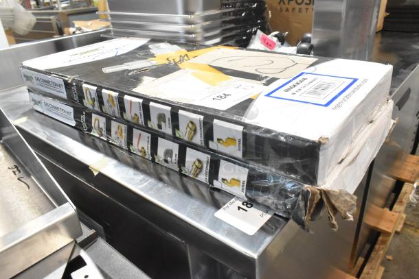Regency 600GKM3448 48" gas connector hose kit with elbows, full port valve, restraining device, quick disconnect. New, some box damage.