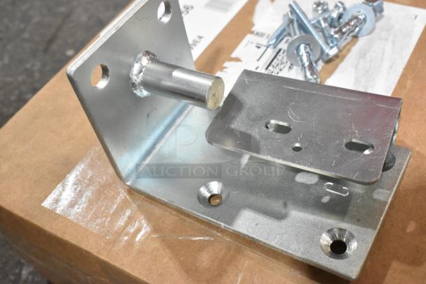 BRAND NEW Curtron K0717 zinc lower hinge assembly kit, model 724K0156. Includes mounting hardware, minor cosmetic dents.