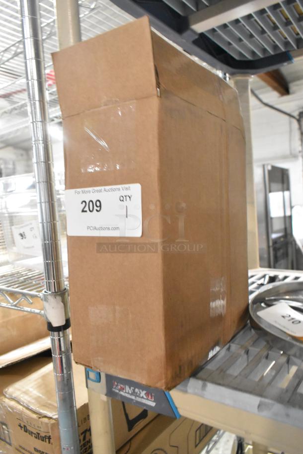 Alt text: Curtron K0717 Zinc Lower Hinge Assembly Kit in original box with scratch and dent label, item tag 209 QTY 1.