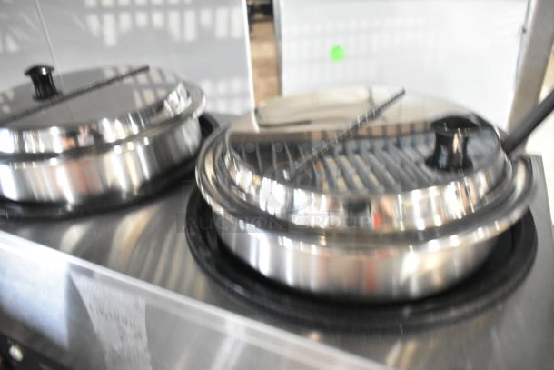 BRAND NEW Vollrath TW-27R stainless steel countertop food warmer with cylindrical drop-ins, 120V, 1 phase.