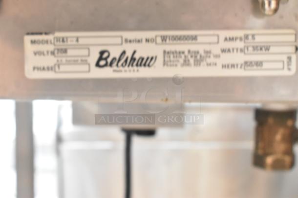 Belshaw H&I-4 Stainless Steel Heat and Ice Station, 208V, 1 Phase, serial number visible on label.