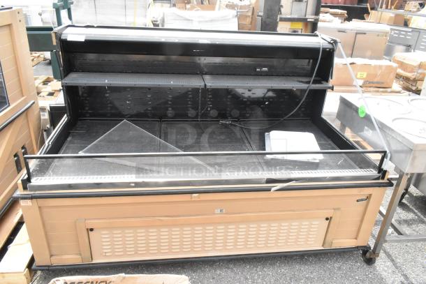 Killion Metal Commercial Open Grab N Go Merchandiser, 208/230V, 1 Phase, black interior, tan exterior, used condition.