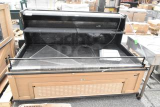 Killion Metal Commercial Open Grab N Go Merchandiser, 208/230V, 1 Phase, black interior, tan exterior, used condition.
