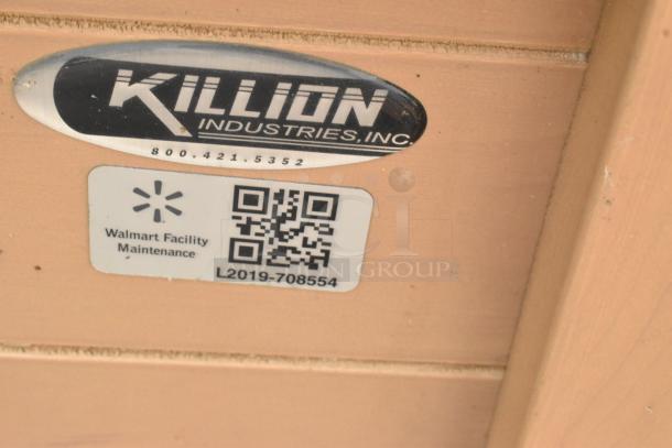 Killion Metal Commercial Open Grab N Go Merchandiser, 208/230V, 1 Phase. Features Killion branding and facility maintenance label.