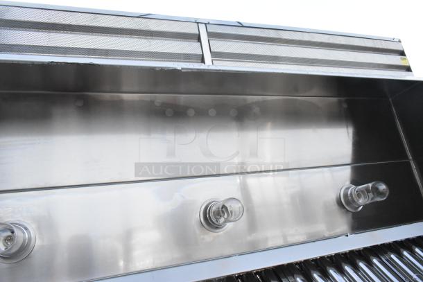 Clark Stainless Steel Commercial Grease Hood with Make Up Air Vent, scratch and dent, brand new condition.