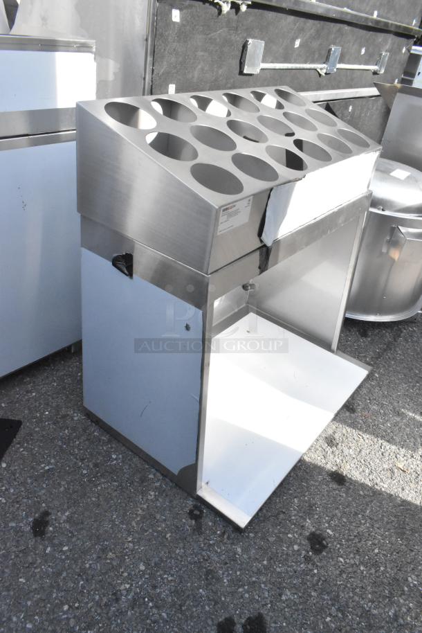2023 ServIt 423TSC32 Stainless Steel Tray Cart, 18 cylinder slots, brand new with minor scratches, durable and functional.