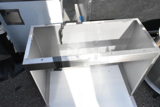 2023 ServIt 423TSC32 stainless steel flatware/tray cart, 32", 18-cylinder capacity, brand new, scratch and dent condition.