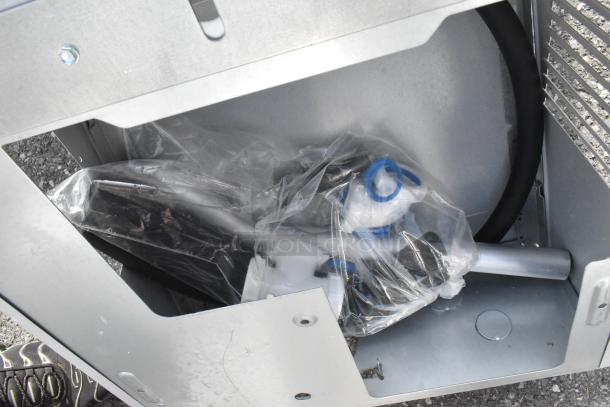 Brand new Oasis PG8ACSL-SK310 Versacooler II drinking fountain, 8 GPH, greystone, bi-level, 115V, 1-phase, scratch and dent condition.