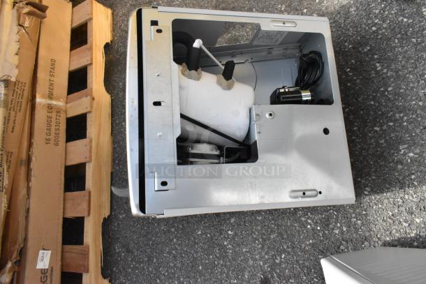 Brand new Oasis PG8ACSL-SK310 Versacooler II, bi-level drinking fountain, greystone finish, visible internal components.