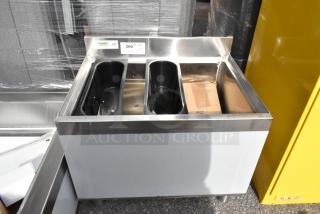 BRAND NEW Regency 600IB1824 stainless steel sliding lid for 18" x 24" underbar ice bin; minor scratches, label attached.