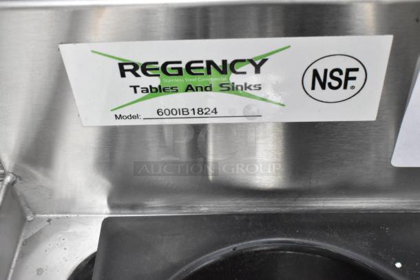 Regency 600IB1824 stainless steel lid for 18"x24" underbar ice bin, NSF certified, brand new with minor scratches.