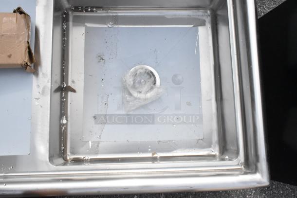 BRAND NEW Regency 600UDT50R 50" Stainless Steel Dishtable, 16-Gauge, Scratch and Dent, Sink on Right.