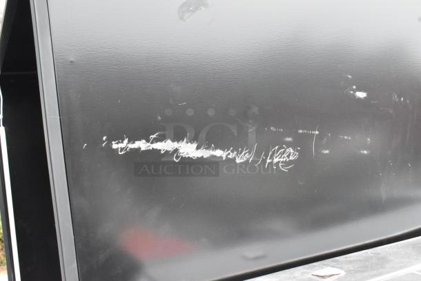 All State ASMMS491-DS Display Cabinet with visible scratches on the surface, black finish, used condition.