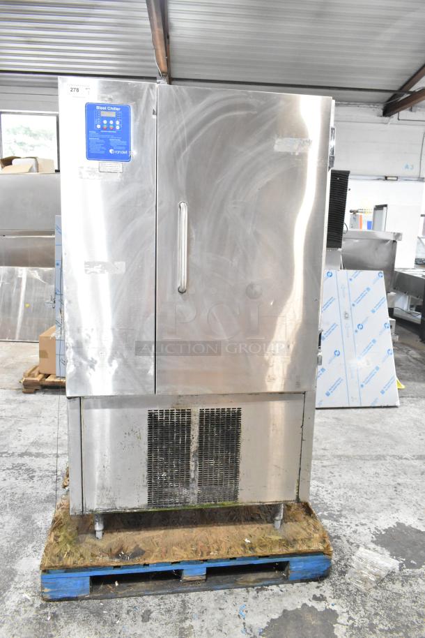 Randell BC-18 stainless steel blast chiller with 4 probes, 115/230 volts, 1 phase, commercial use, visible wear.