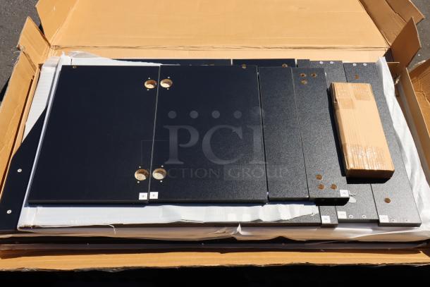 BRAND NEW OPEN BOX! Lancaster Table & Seating 164WAITRS1BK 46" Black Host Podium. Original packaging damaged, minor paint chips.