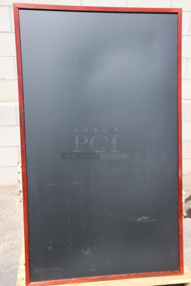 Aarco OC3660NTM 36"x60" mahogany frame black chalkboard, new with scuffs and scratches, packaging damaged.