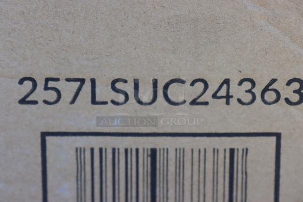 Lavex 257LSUC24363 steel utility cart, 36"x24"x35", three tray shelves, fully welded, scratch-n-dent, may miss screws.