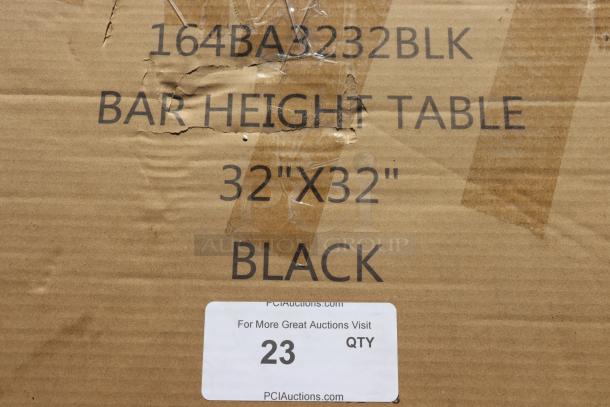 Damaged package for Lancaster Table & Seating 164BA3232BLK Onyx Black Bar Height Outdoor Table, 31.5"x31.5".