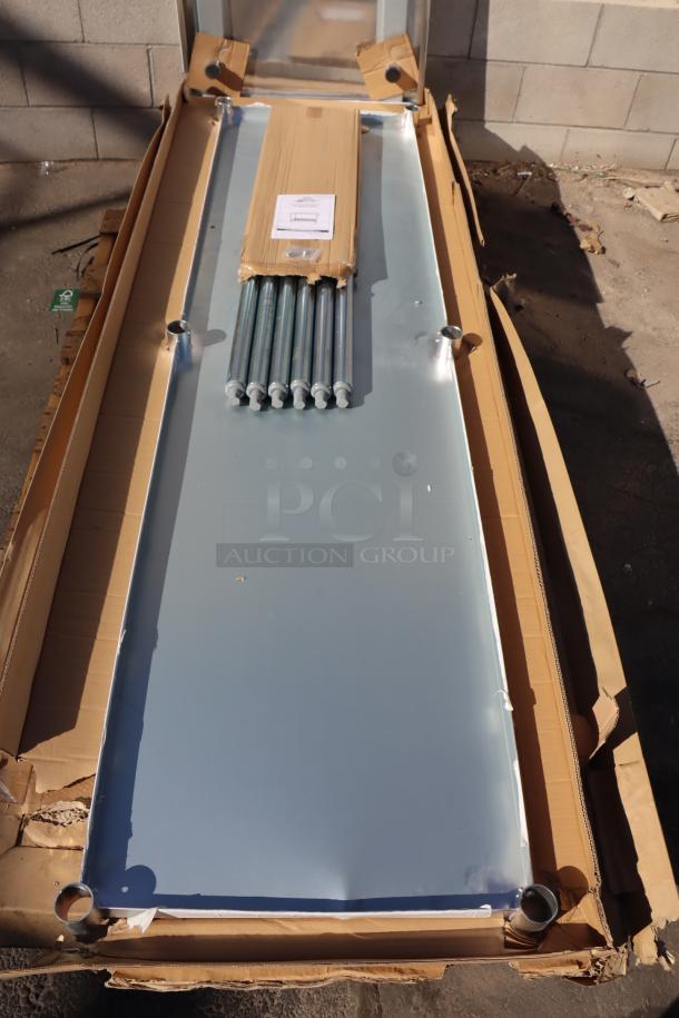 Advance Tabco TT-308X 30"x96" stainless steel work table, out of packaging, minor scratches, includes parts and instructions.