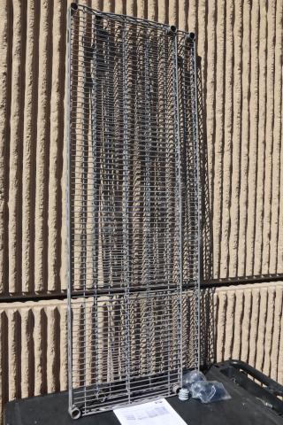 Metro 1860NK4 wire shelves, 18"x60", gray, cosmetic damage, packaging damage. Includes 4 boxes, 8 shelves total.