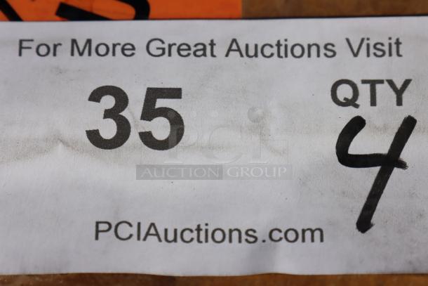 Label showing "For More Great Auctions Visit PCIAuctions.com" with quantity 4 marked.