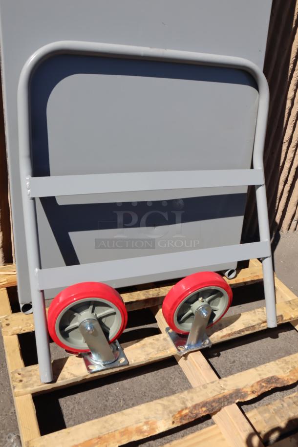 Lavex Pro 600PFT3060HD 30"x60" heavy-duty steel platform truck, 2,500 lb capacity, missing 2 wheels, slight scratch-n-dent.