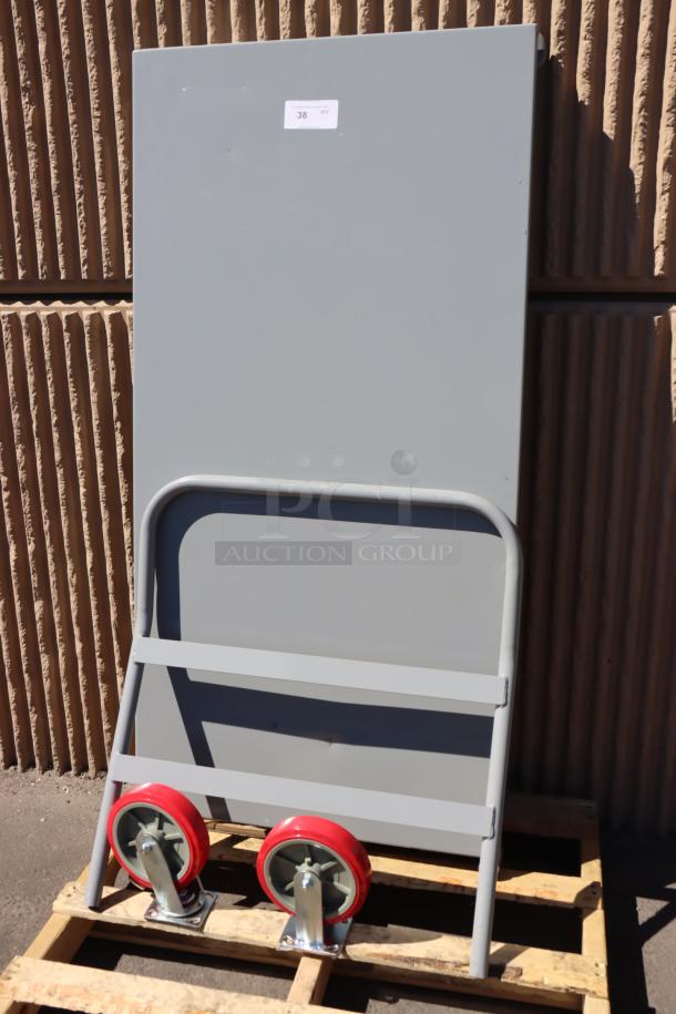 Lavex Pro 600PFT3060HD 30"x60" steel platform truck, heavy-duty, missing 2 wheels, out of packaging, 2,500 lb capacity.