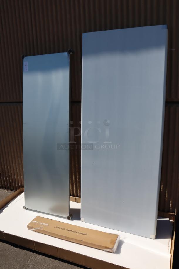BRAND NEW SCRATCH-N-DENT Steelton 522ETSG3072 work table, 30"x72", 18 gauge 430 stainless steel, with undershelf. Hardware included.