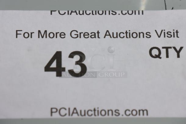 Auction tag showing "43 QTY" with website PCIauctions.com displayed.