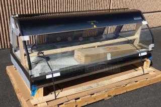 BRAND NEW Alto-Shaam ED3-72 72" black heated display case. Countertop model, 208V, 15A, needs small glass replacement.