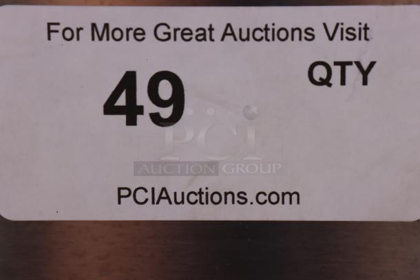 Auction label with "49 QTY" and "PCIAuctions.com" visible, indicating auction item number.