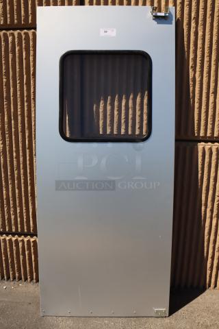 Curtron Service-Pro Series 30 aluminum swinging door, 36"x84", model SPD30AL-S3684CLARK, new, scratch-n-dent condition.