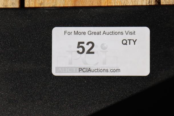 Sticker on black surface reads "52 QTY" and "PCIAuctions.com," indicating auction lot details.