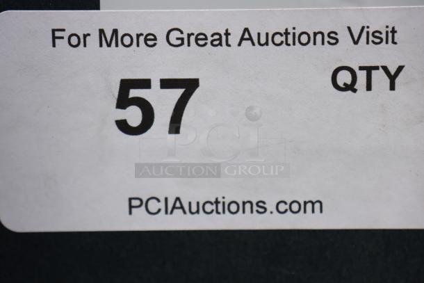 Label showing "57 QTY" and "PCIAuctions.com" for an auction item.