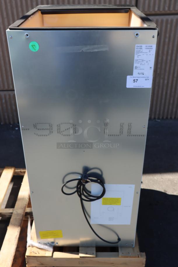 Avantco Ice HBN120-22 hotel ice dispenser, 22" wide, 120 lb. capacity, out of packaging, minor dings, missing small parts.