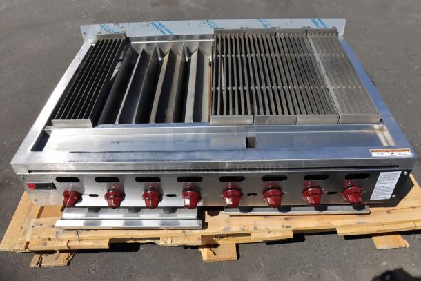 BRAND NEW Wolf by Vulcan ACB47-NAT Gas Charbroiler, 136,000 BTU, 47", missing grates, serial 650245844.