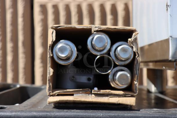 Regency Spec Line 600IB2424S parts in cardboard box, unopened. Contains legs and cross-bracing for 24"x24" ice bin.