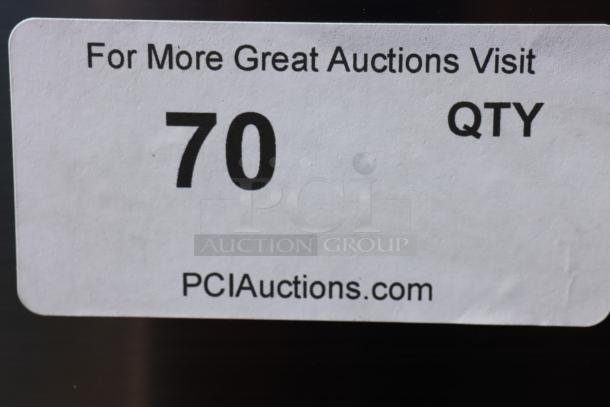 Sticker with text: "For More Great Auctions Visit PCIAuctions.com. 70 QTY."