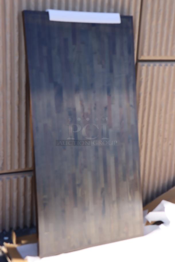 Lancaster 30" x 60" wood butcher block table top with espresso finish. Minor scratches, broken box, model 3493060BBESP.